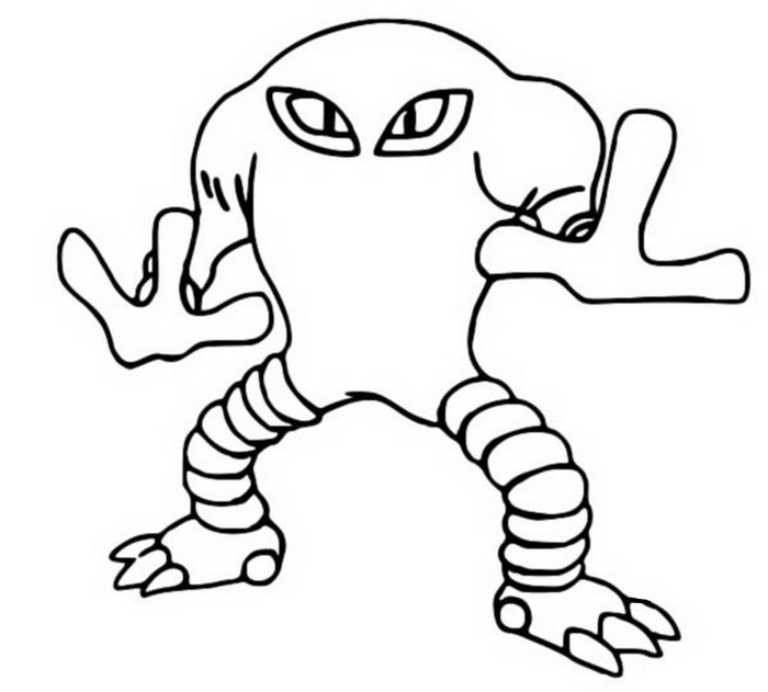 Hitmonlee Pokemon coloring page - Download, Print or Color Online for Free