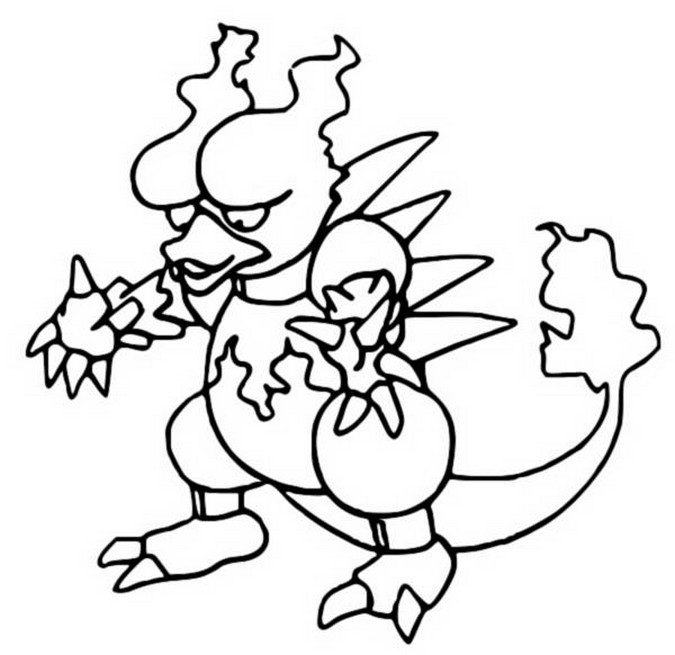 Dibujos para colorear Pokemon - Magmar - Dibujos Pokemon