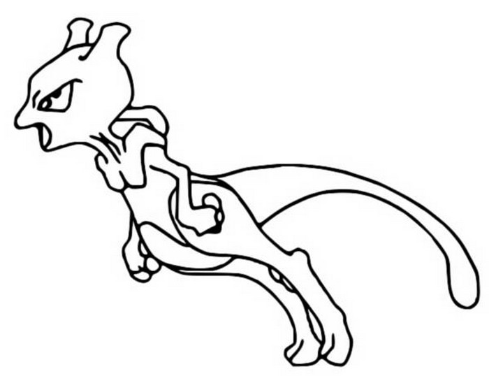 Desenhos para colorir Pokemon - Mewtwo - Desenhos Pokemon