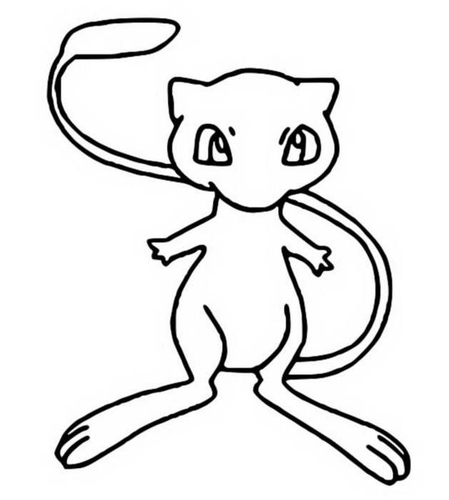 Dibujos para colorear Pokemon - Mew - Dibujos Pokemon