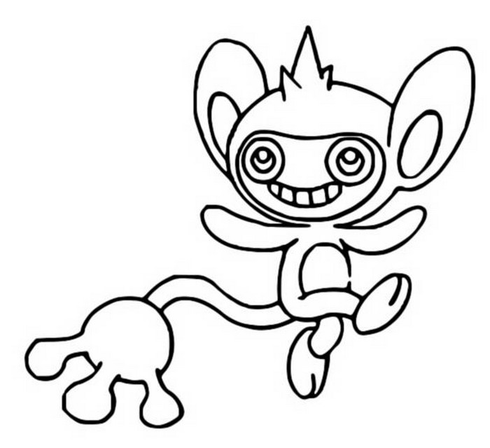 Dibujos para colorear Pokemon - Aipom - Dibujos Pokemon