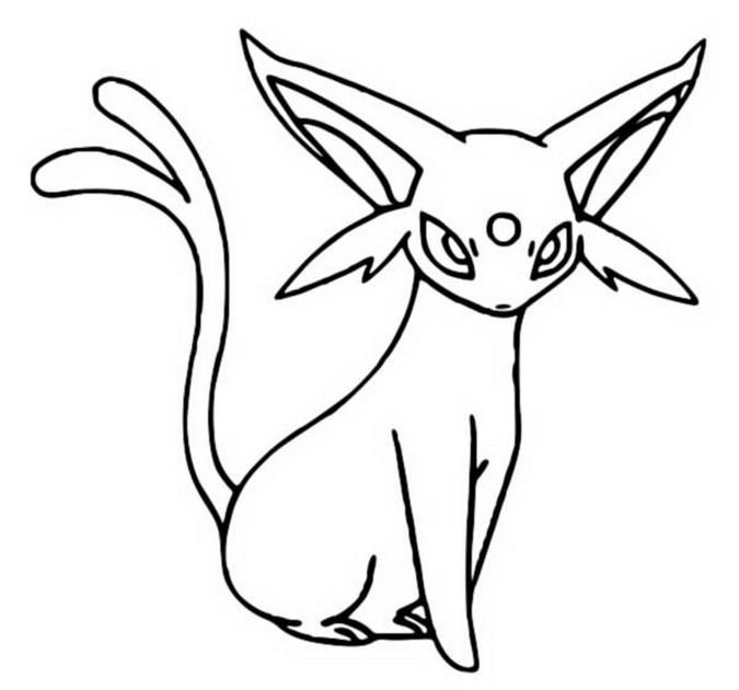 Värityskuvia Pokemon - Espeon - Kuvia Pokemon