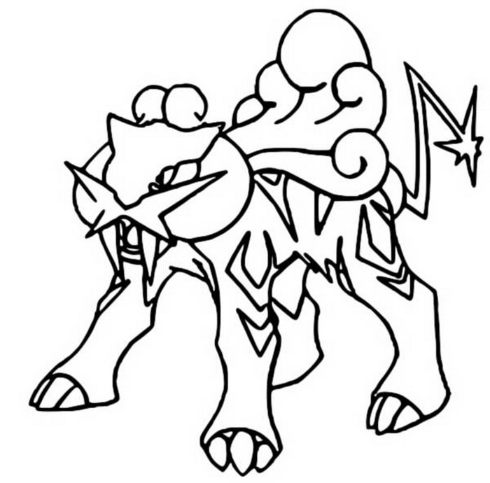 Ruddy Kalksten Maori Malebog Pokemon - Raikou - Tegninger Pokemon