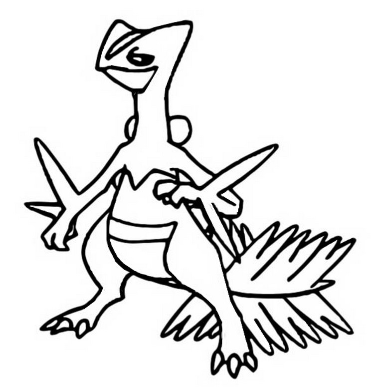 Imprimir Pokémon Sceptile para colorir