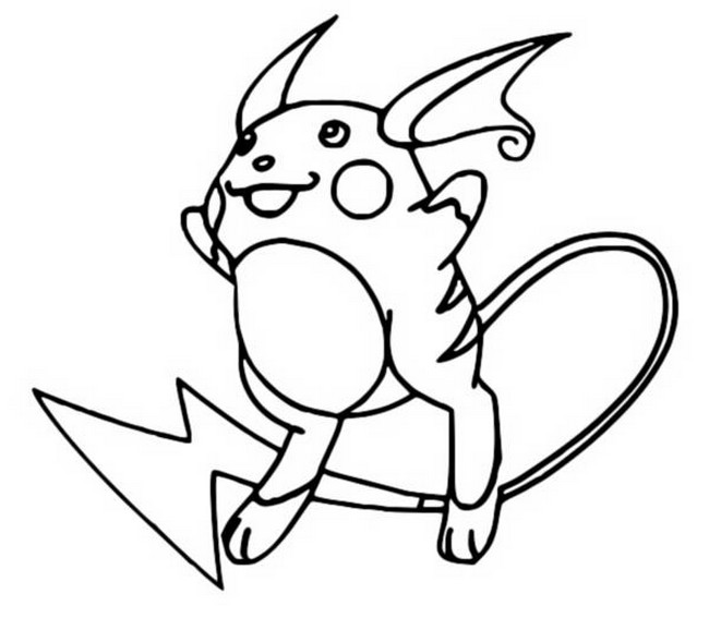 Raichu Coloring Pages