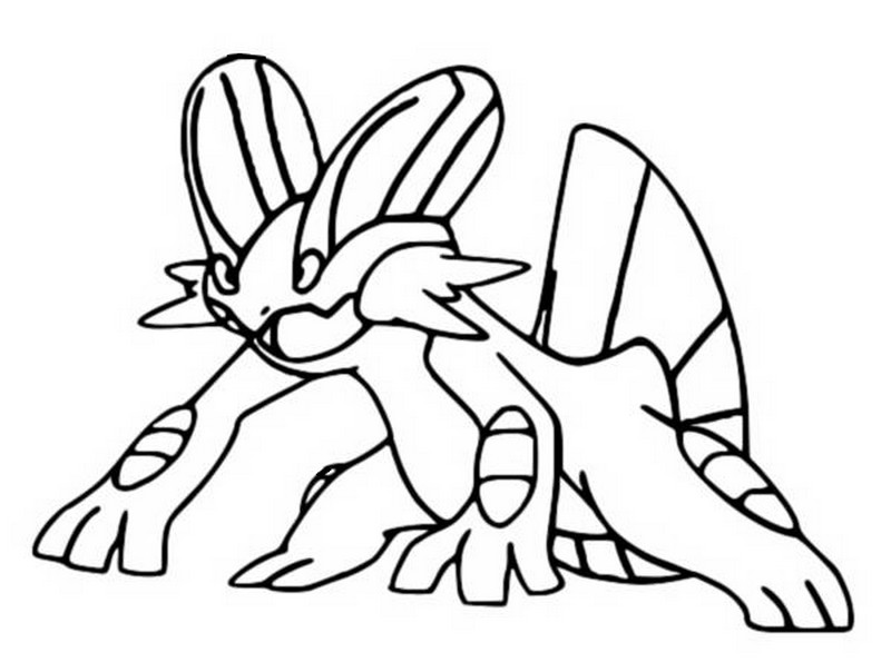 Coloring Pages Pokemon - Swampert - Drawings Pokemon