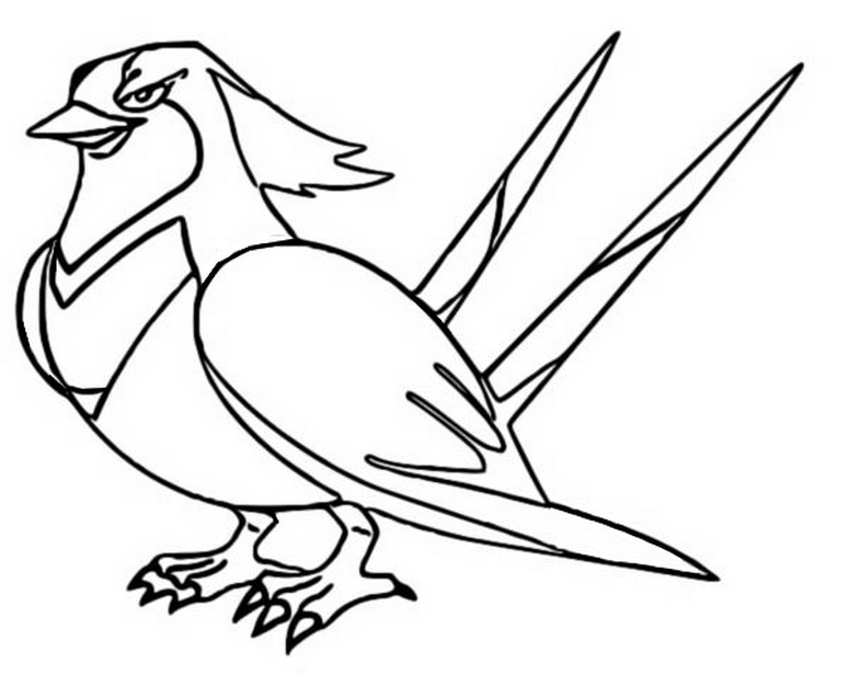 Coloring Pages Pokemon - Swellow - Drawings Pokemon