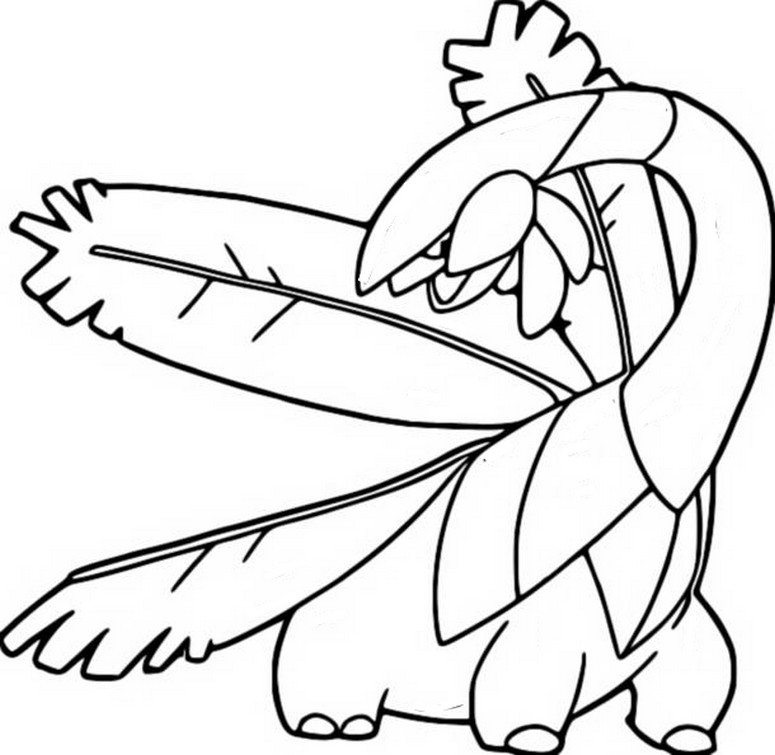 Mega Tropius Coloring Pages 6