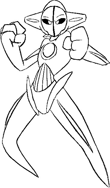 Pokemon Coloring Pages Deoxys