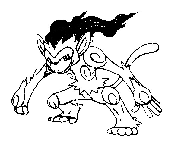 Coloring Pages Pokemon Infernape.