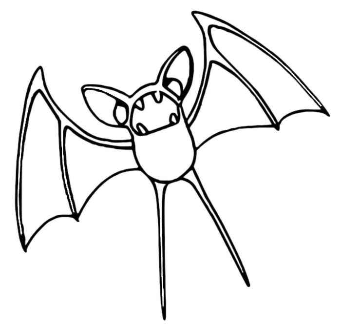 Coloring Pages Pokemon - Zubat - Drawings Pokemon