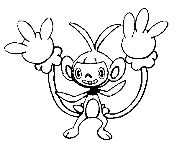 Desenhos para colorir de desenho do ambipom, um pokémon do tipo normal para  colorir 