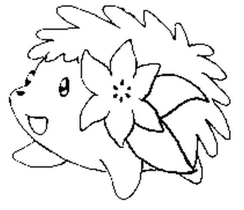 Desenho de Shaymin em Forma terrestre para colorir