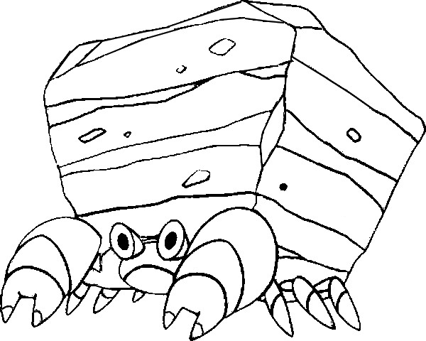 Coloring Pages Pokemon - Crustle - Drawings Pokemon