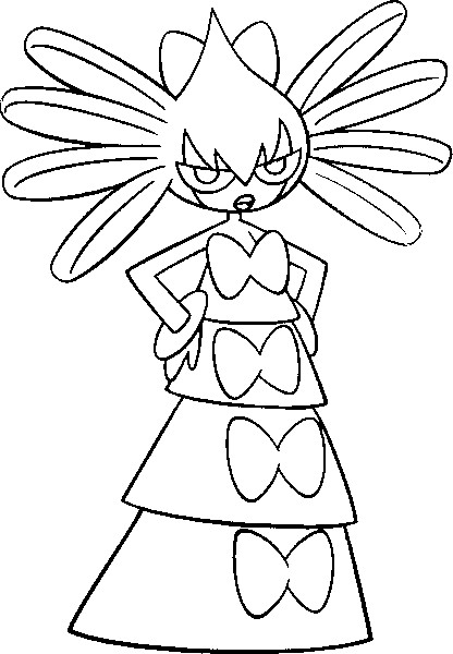 Coloring Pages Pokemon - Gothitelle - Drawings Pokemon