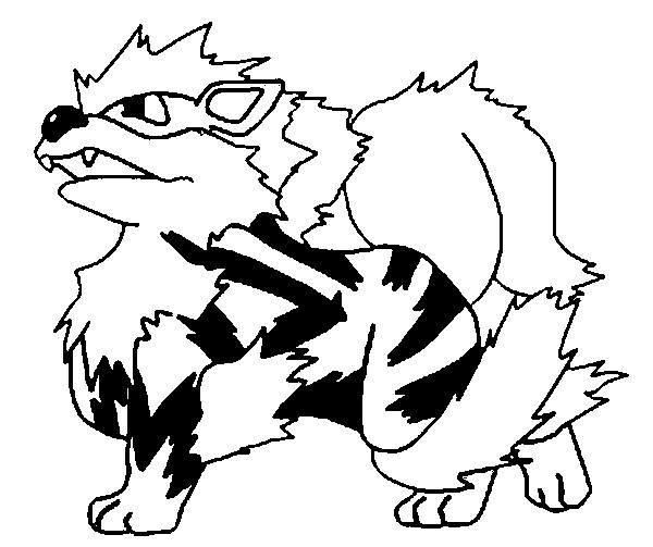 Desenhos para colorir de desenho do pokémon de fogo arcanine para colorir  