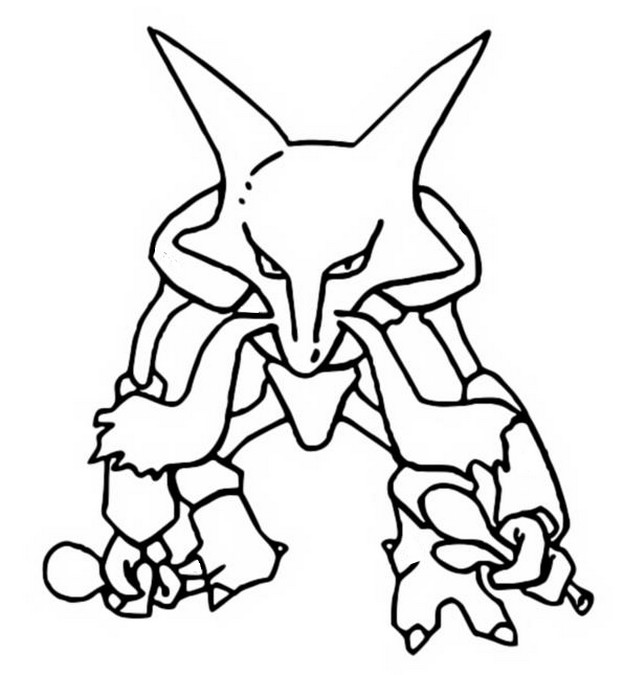 Desenho para colorir Pokémon MegaEvolução : Mega Alakazam 65 65