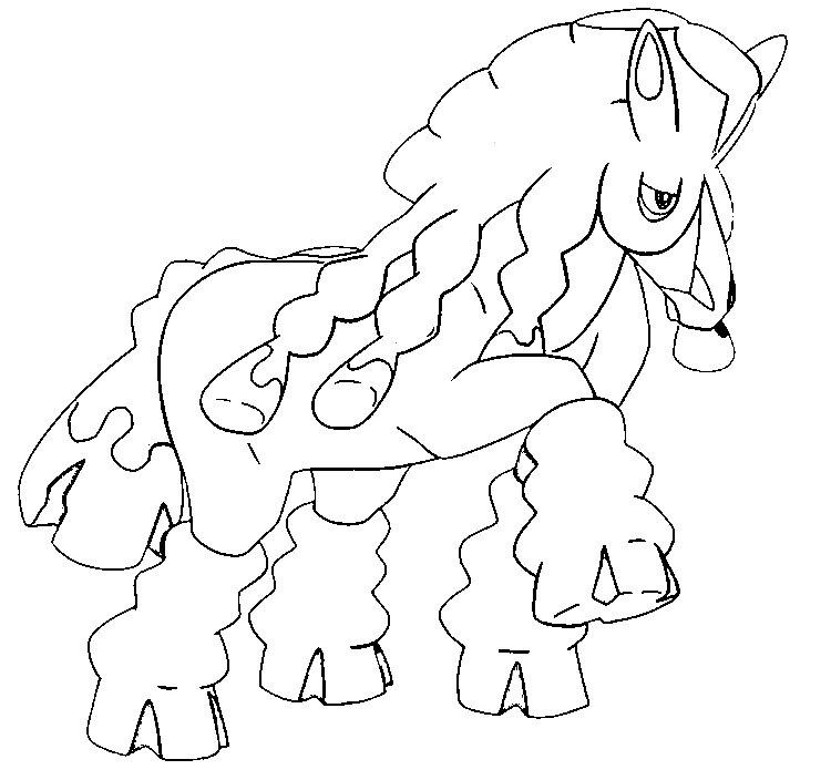 Coloring Pages Pokemon Mudsdale Drawings Pokemon