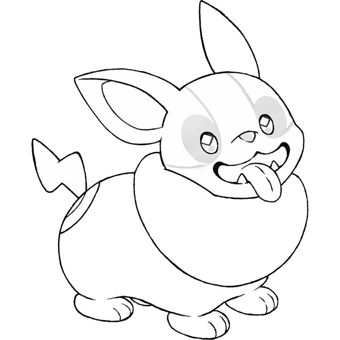 Coloring Pages Pokemon Yamper.