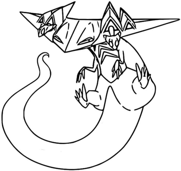 Coloring Pages Pokemon Dragapult.
