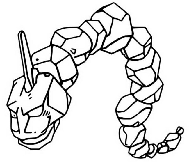 Onix Pokemon Coloring Page, Coloring Pages in 2023