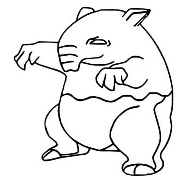 Desenhos para colorir Pokemon - Drowzee - Desenhos Pokemon