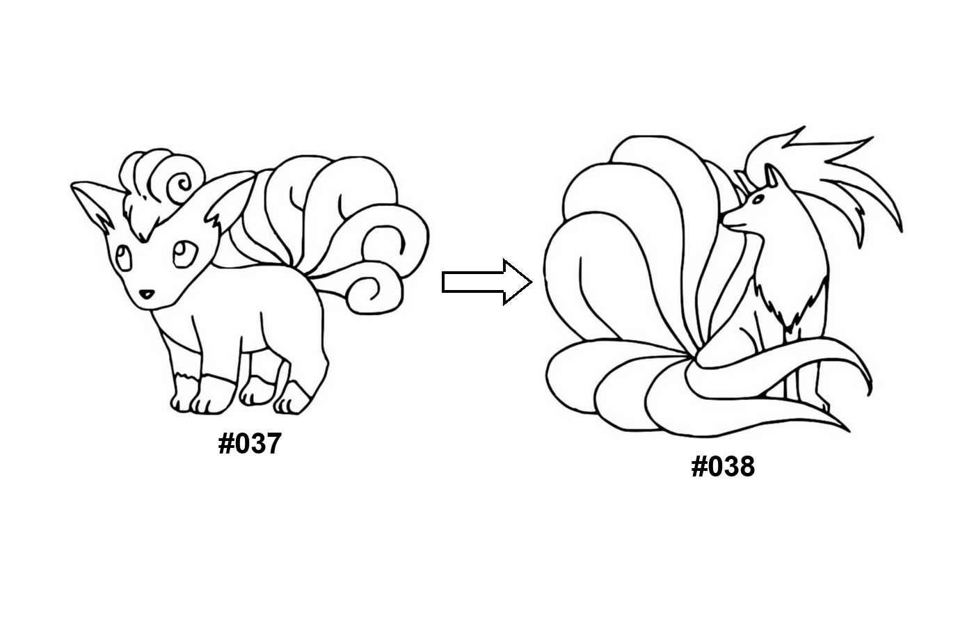 Pokémon evolution coloring page Vulpix