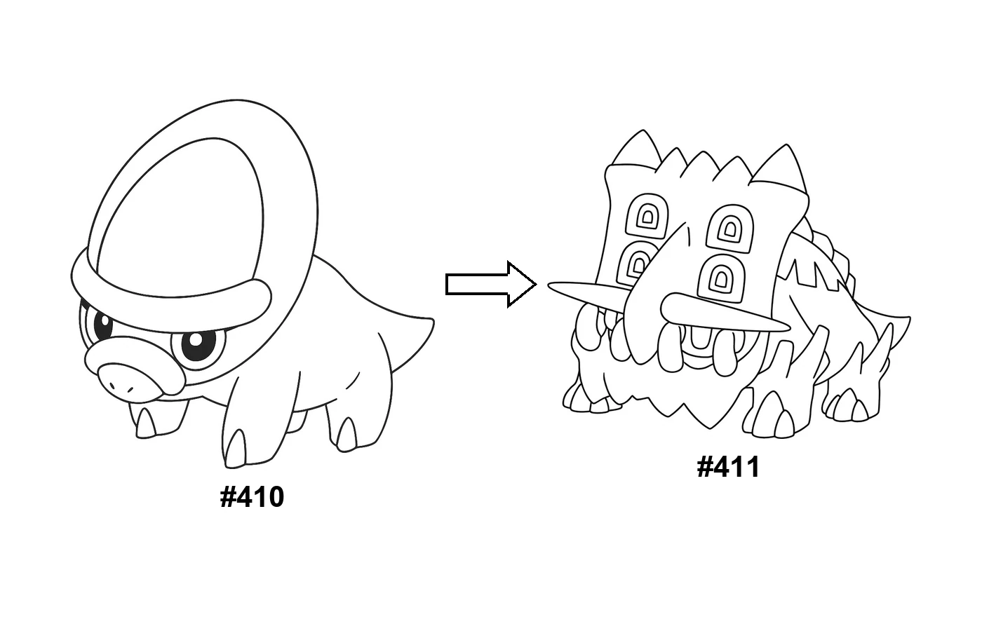 Pokémon evolution coloring page Shieldon