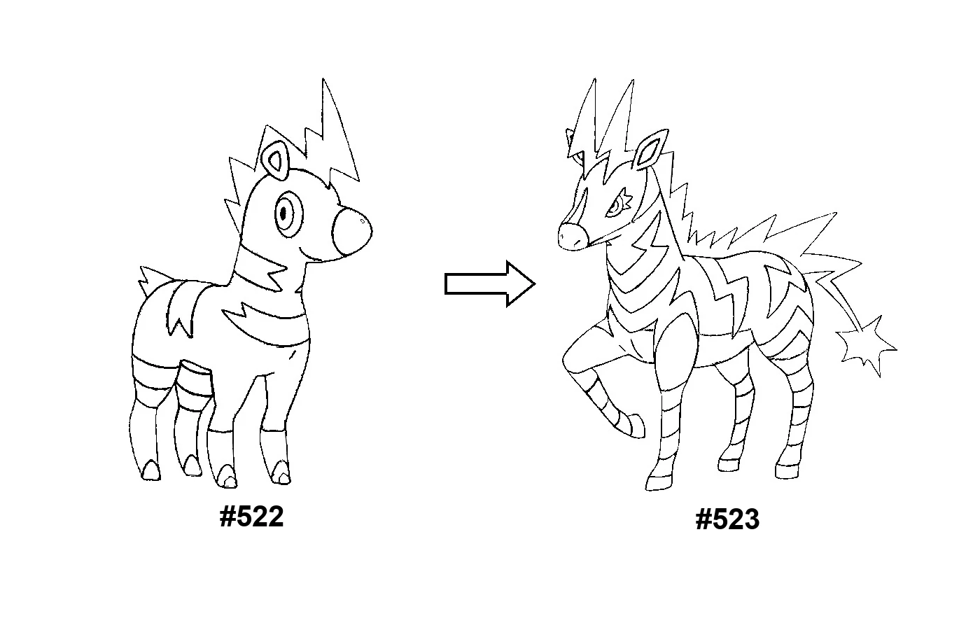 Pokémon evolution coloring page Blitzle