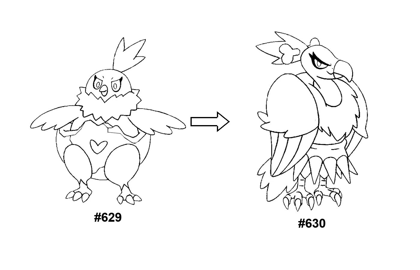 Pokémon evolution coloring page Vullaby