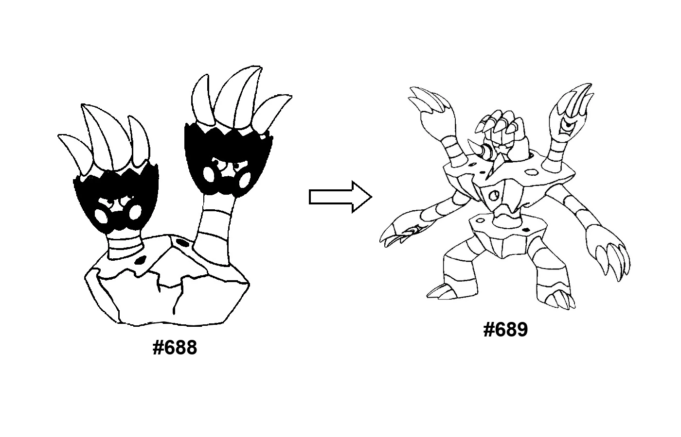 Pokémon evolution coloring page Binacle