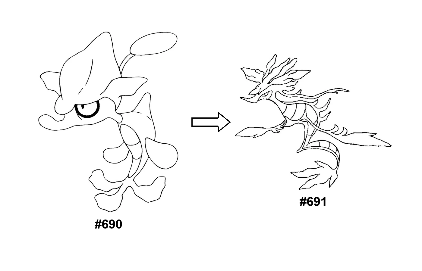 Pokémon evolution coloring page Skrelp