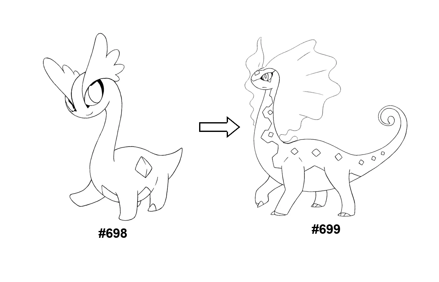 Pokémon evolution coloring page Amaura