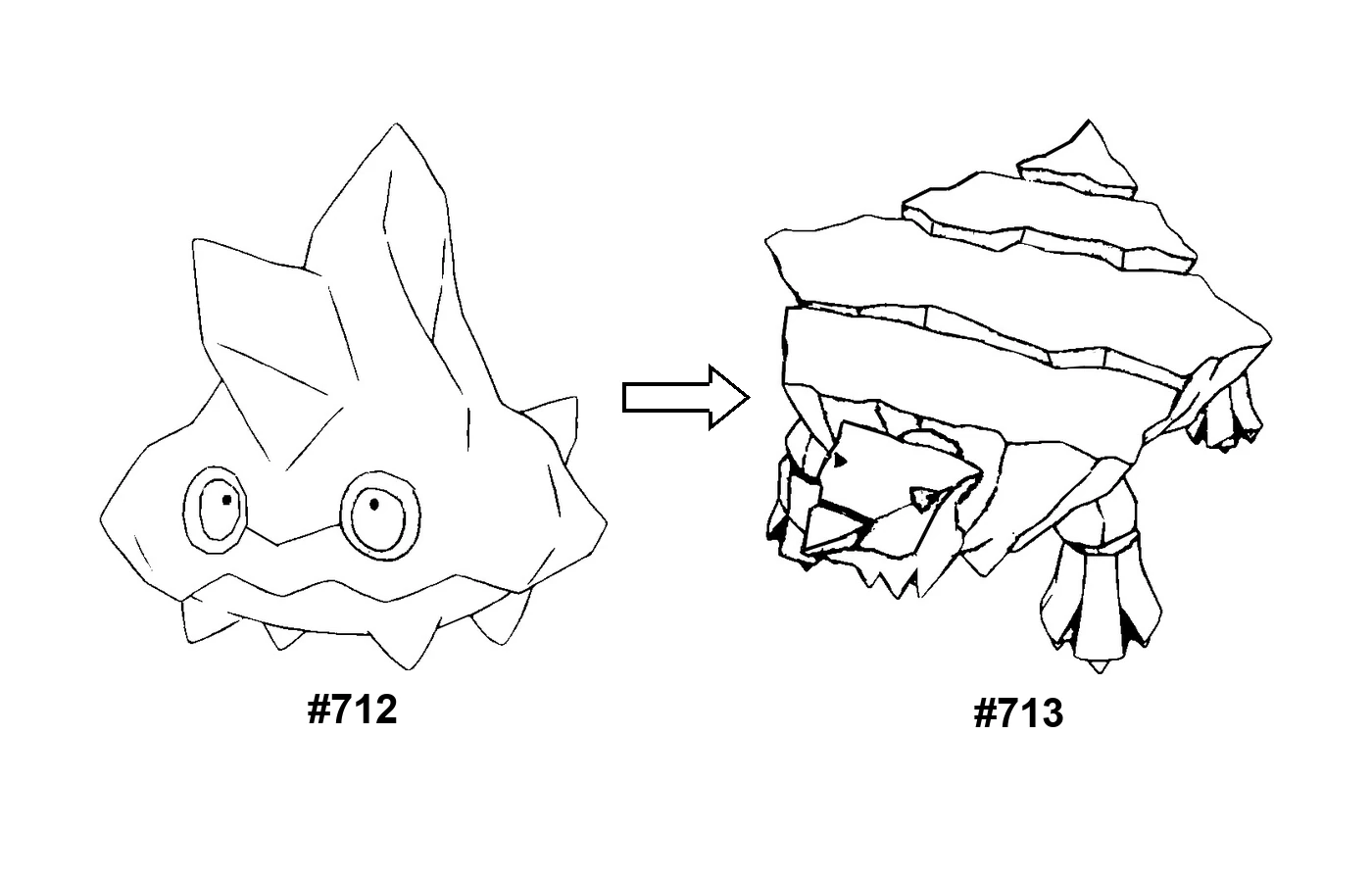 Pokémon evolution coloring page Bergmite