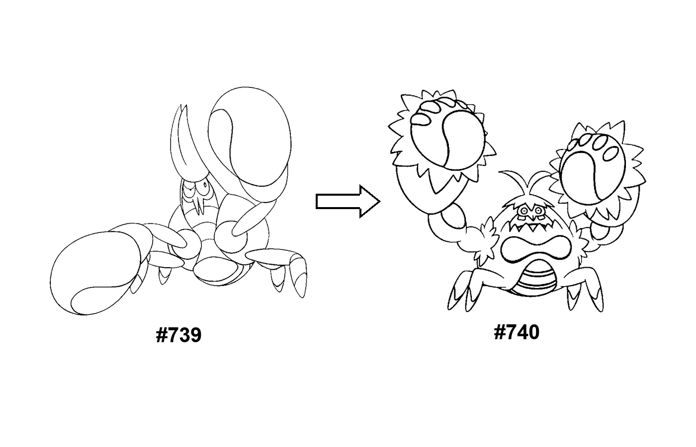 Pokémon evolution coloring page Crabrawler