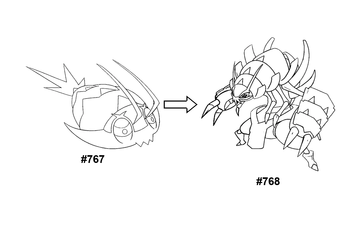 Pokémon evolution coloring page Wimpod