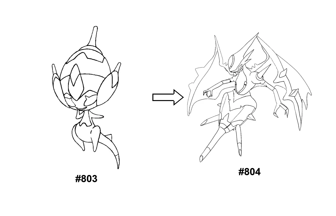 Pokémon evolution coloring page Poipole