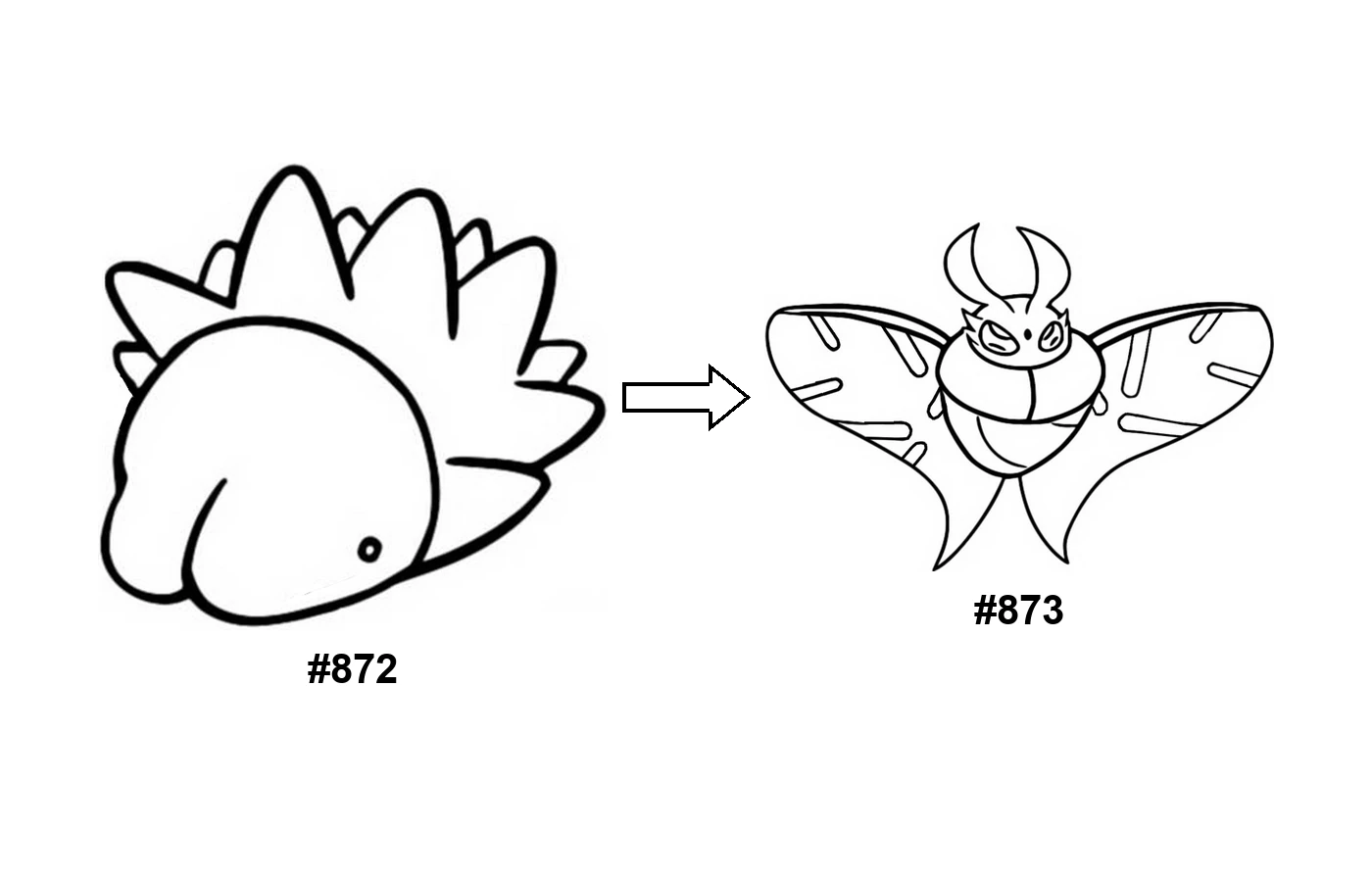 Pokémon evolution coloring page Snom