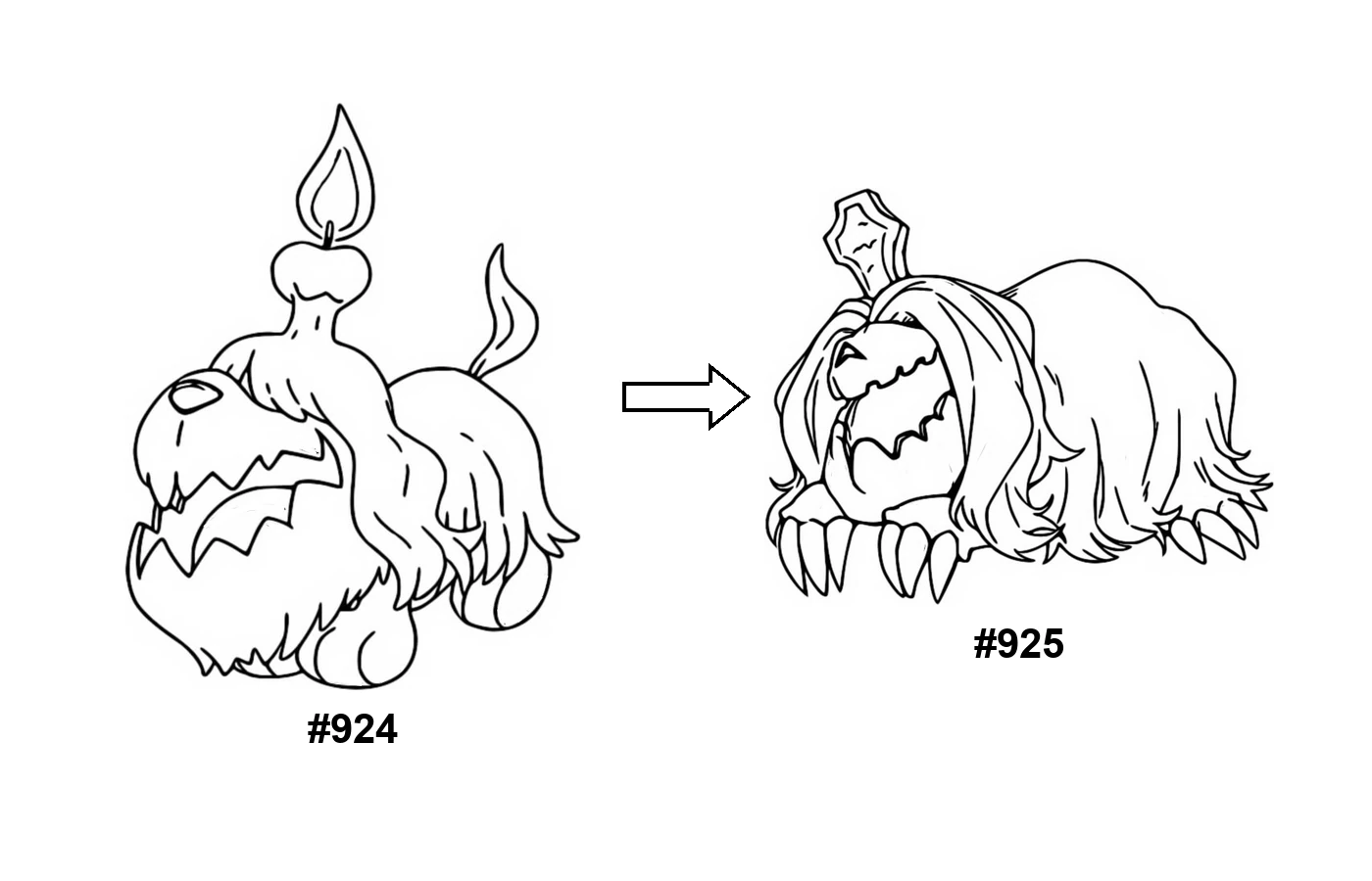 Pokémon evolution coloring page Greavard