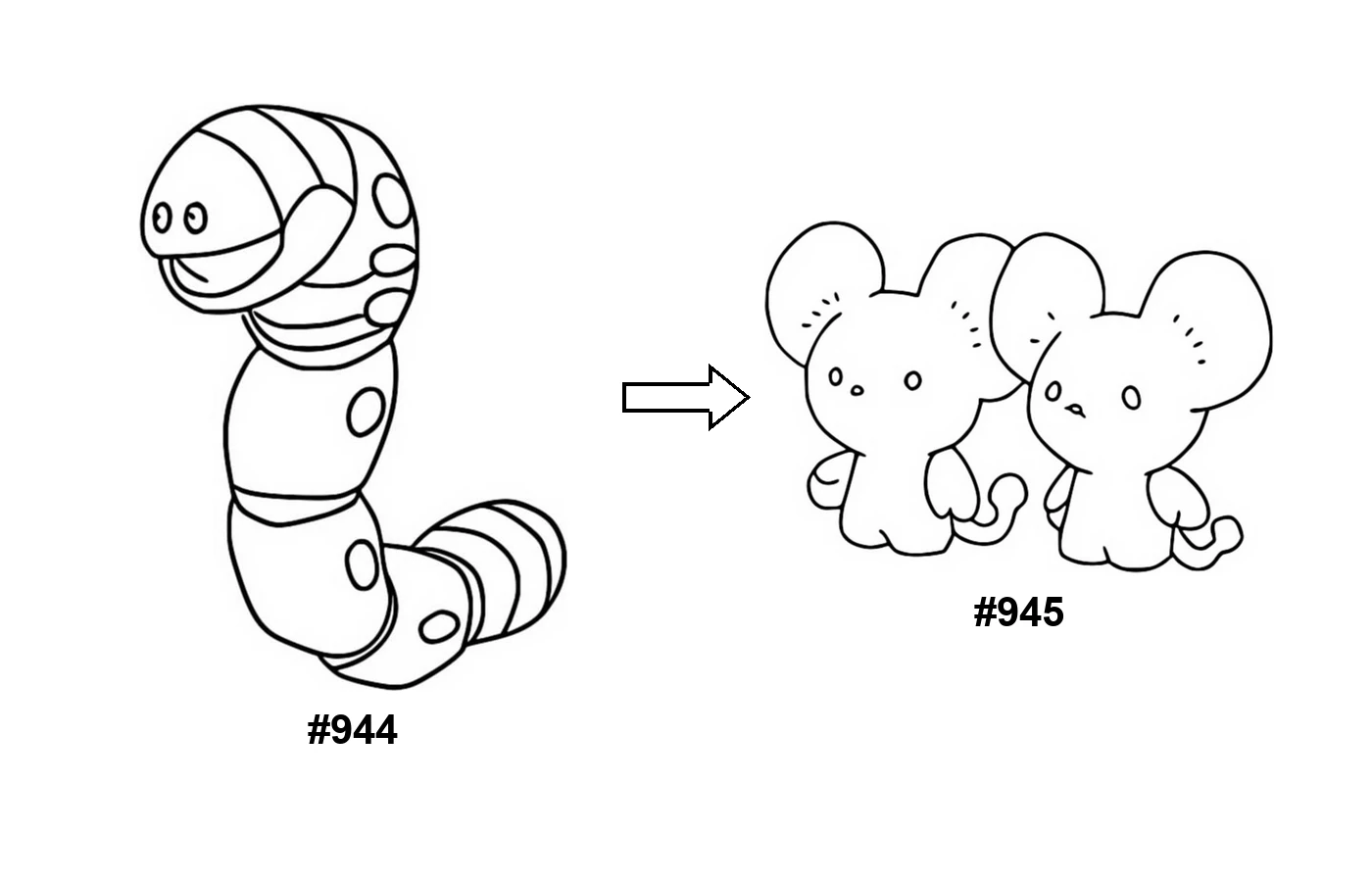 Pokémon evolution coloring page Orthworm