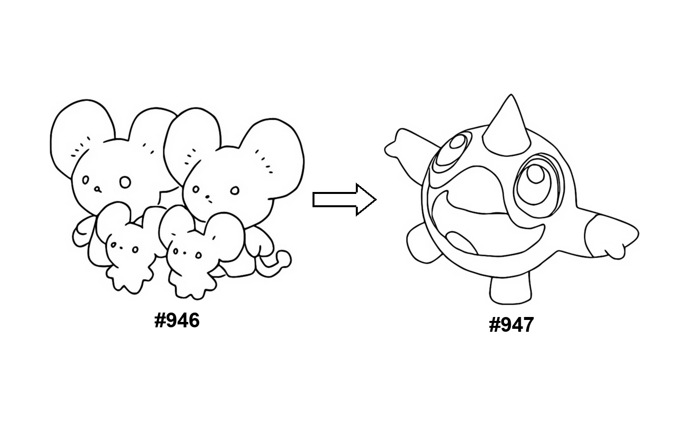 Pokémon evolution coloring page Maushold
