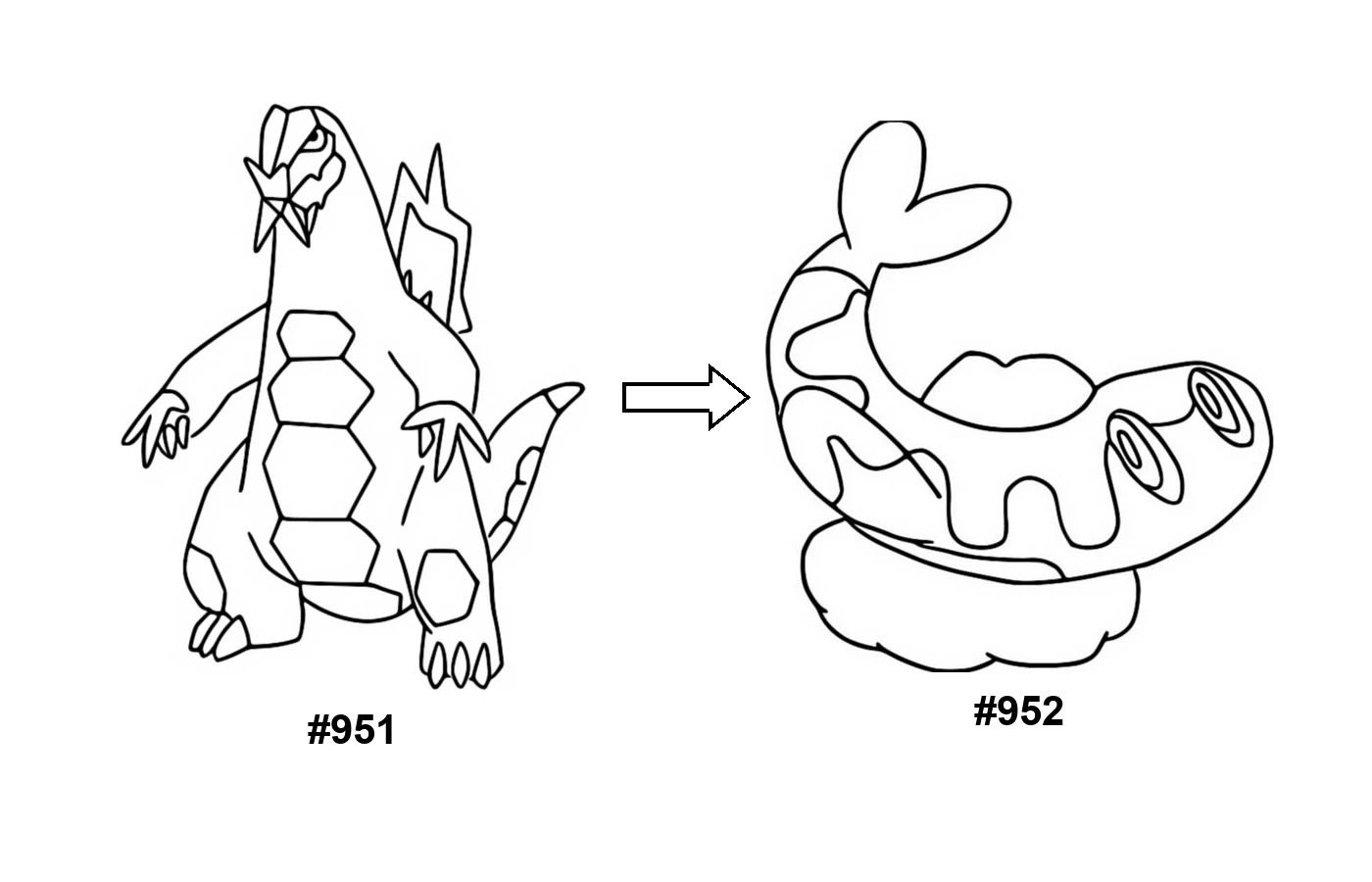 Pokémon evolution coloring page Baxcalibur
